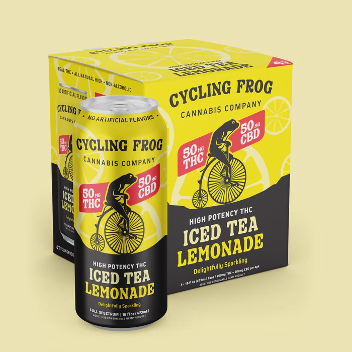 Cycling Frog 50mg THC & 50mg CBD/ Iced Tea Lemonade / CF Iced Tea Lemonade 4pk